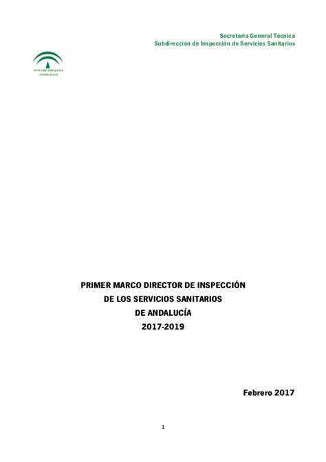 I MARCO DIRECTOR 2017 2019 DE LA INSPECCIÓN DE SERVICIOS ...