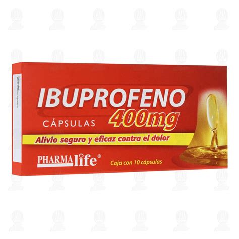 Ibuprofeno 400mg 10 Cápsulas Pharmalife ByPrice