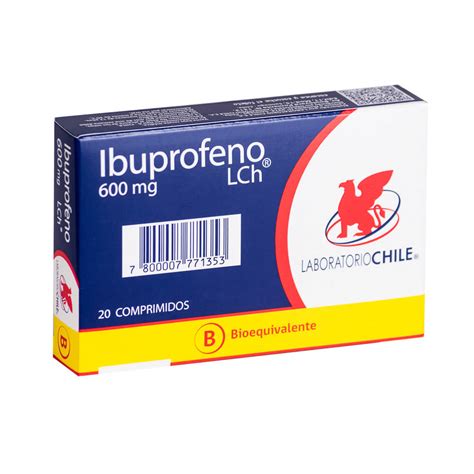 Ibuprofeno 600 mg / 20 Comprimidos Farmacia Belgo Chilena