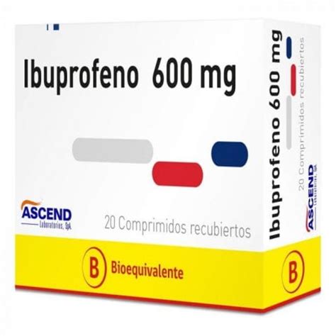 Ibuprofeno 600 MG X 20 Comprimidos Ascend | EcoFarmacias