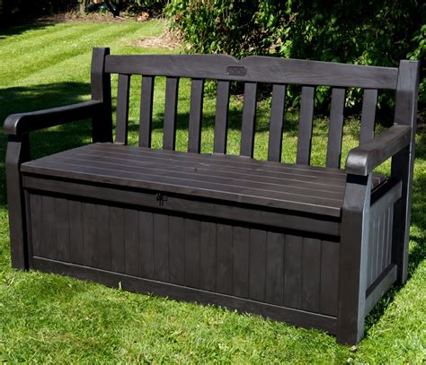 Iceni 2 Seater Storage Bench   Dark Brown Wood Effect   £ ...