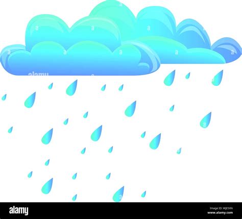 Icono de nube de lluvia. Caricatura de nube de lluvia icono vectoriales ...