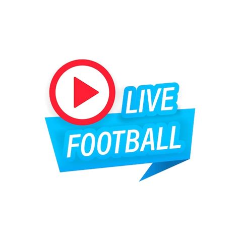 Icono de transmisión de fútbol en vivo. botón para retransmisión o ...