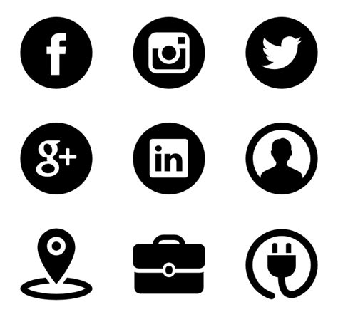 Iconos de Red social   10,360 iconos vectoriales gratis