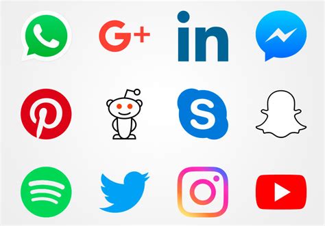 Iconos de redes sociales para descargar en png y vectores ...