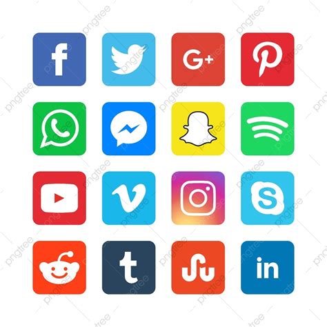 Iconos De Redes Sociales, Resumen, App, Negro PNG y Vector ...