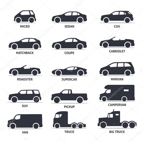 Iconos de tipos de vehiculos | Tipo de vehículo y modelo ...