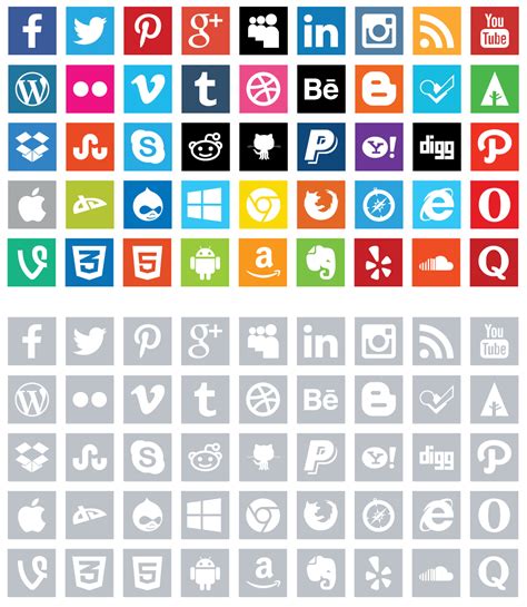 Iconos gratis de redes sociales – DobleClic Estudio de ...