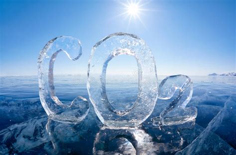Icy Chemical Formula Of Carbon Dioxide CO2 Stock Images ...