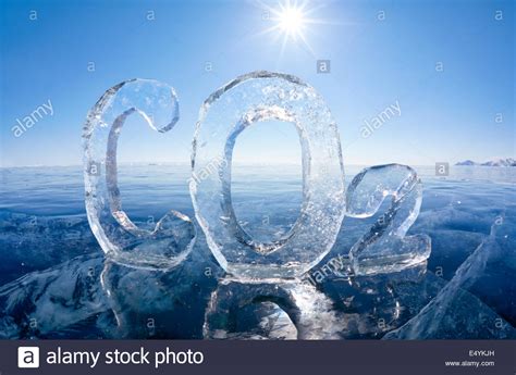 Icy chemical formula of carbon dioxide CO2 Stock Photo   Alamy
