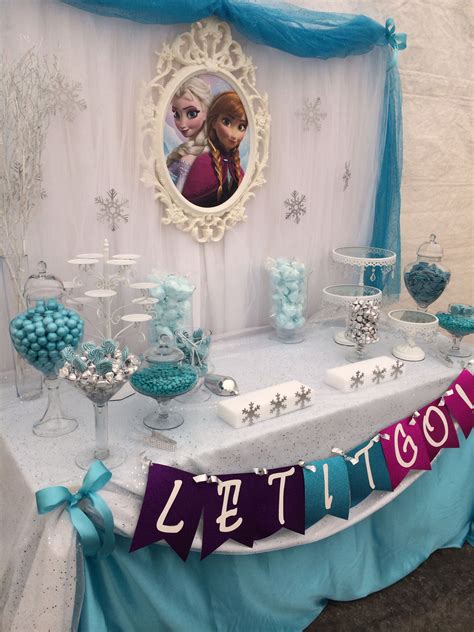 Idea para decorar una fiesta de cumpleaños Frozen | 3rd ...