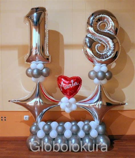 ideas para decorar con globos un cumpleanos numero 18 ...