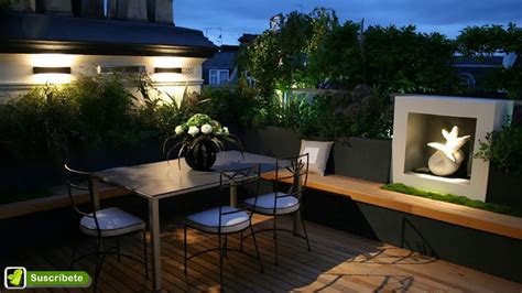 ideas para decorar e iluminar paredes de patios, terrazas ...
