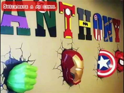 Ideas Para Decorar Habitaciones con Super Heroes YouTube