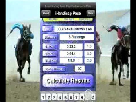 iHandicapPace Horse Racing Pace Calculator Demo   YouTube