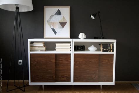IKEA Besta mid century modern cabinet hack | Petite Apartment