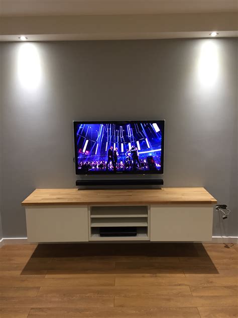 IKEA Besta TV Bench on wall & cable management tips ...