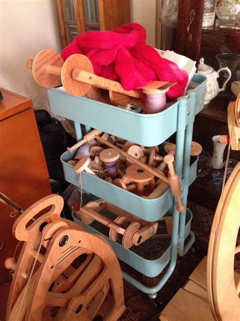 IKEA cart for spinning wheel accessories. | Wheel ...