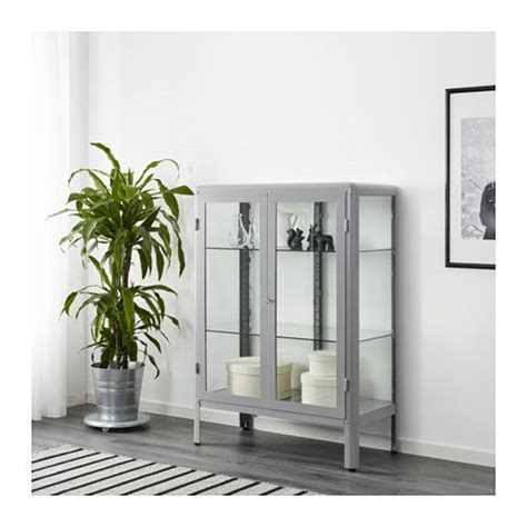 IKEA FABRIKOR Gray Glass door cabinet   Deur glas ...
