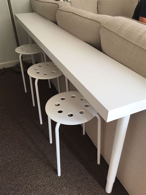 IKEA hack! We needed a sofa table in a narrow space. This ...