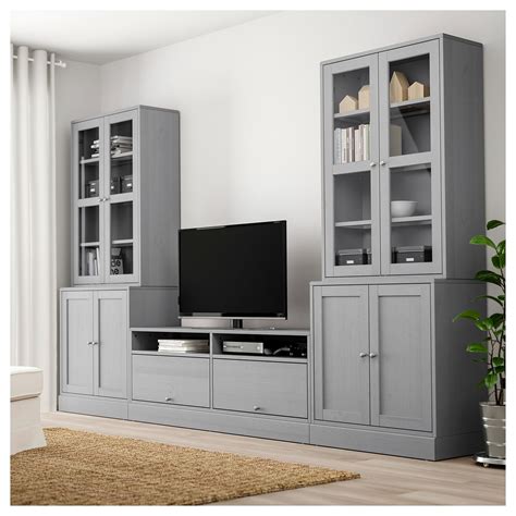 IKEA HAVSTA Dark Brown TV storage combination/glass doors ...