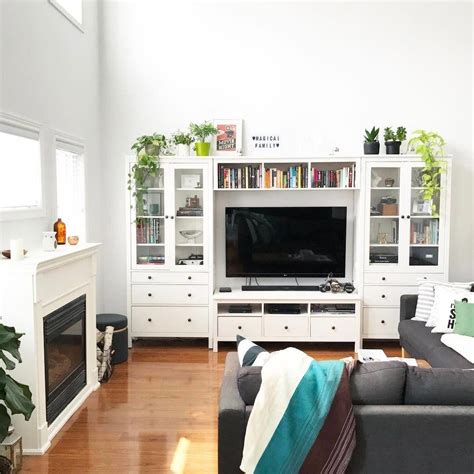 IKEA HEMNES Wall Unit, white living room #couchlivingroom | Ikea living ...