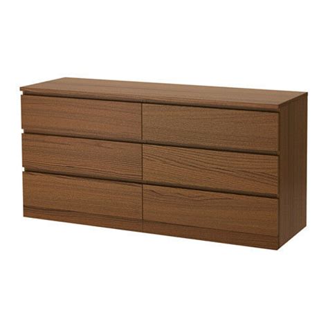 Ikea Malm 6 Drawer Dresser Brown 503.604.67 Wall mount kit ...
