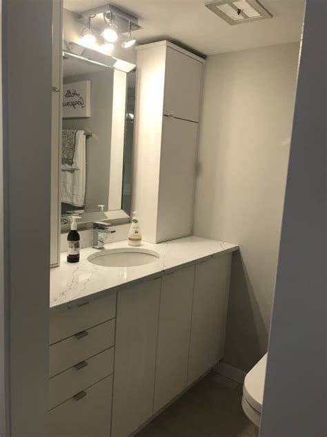 IKEA Sektion Kitchen Cabinets as Bathroom Vanities   Easy ...