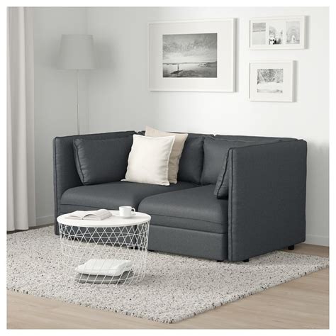 IKEA   VALLENTUNA Modular loveseat Hillared dark gray | Sofa, Modular ...