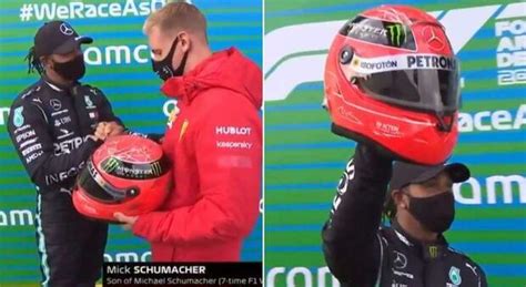 Il casco di Michael Schumacher a Lewis Hamilton, il gesto ...