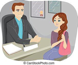 Illustration of a school counselor at work. | CanStock