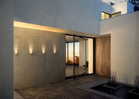 Iluminar los espacios exteriores con lámparas de pared ...