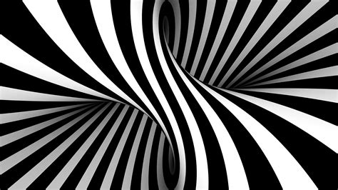 Ilusión óptica 3D en blanco y negro estilo Vasarely Fondo de pantalla ...