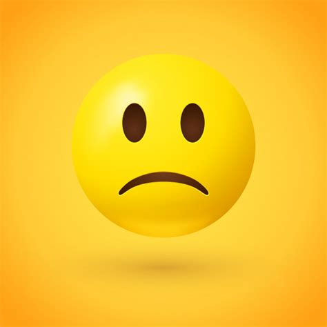 Ilustração triste do rosto emoji | Vetor Premium