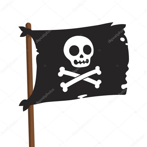 Ilustración de bandera pirata — Archivo Imágenes ...