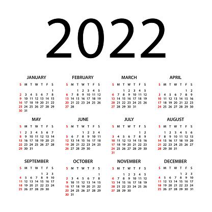 Ilustración de Calendario 2022 Ilustración La Semana Comienza El ...