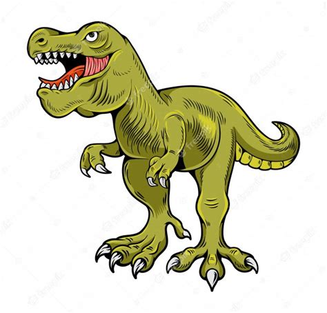 Ilustración de dibujos animados de tyrannosaurus rex | Vector Premium