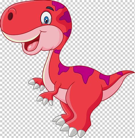 Ilustración de dinosaurio rojo, dibujo de dinosaurio tiranosaurio ...