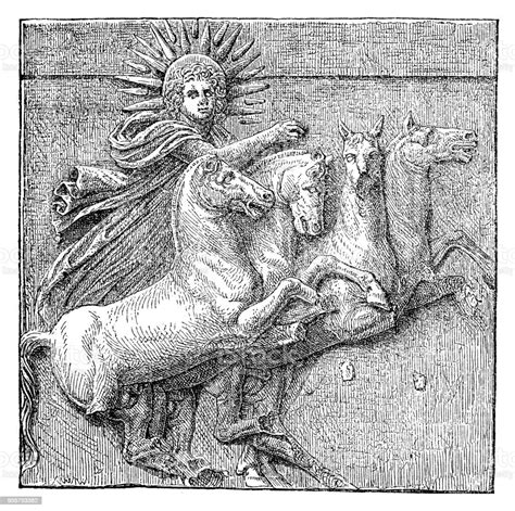 Ilustración de Dios Del Sol Helios Alivio Altes Museum Berlín y más ...