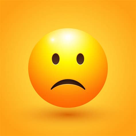 Ilustración de emoji de cara triste | Vector Premium