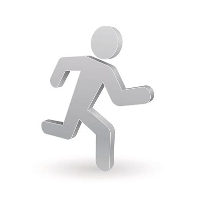Ilustración de Hombre Corriendo 3d Icono De La Persona y más Vectores ...