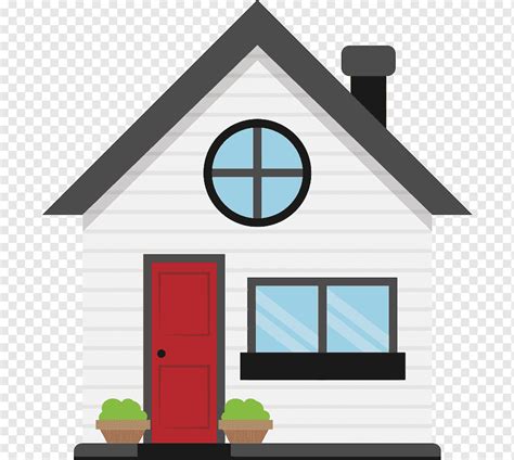 Ilustración de la casa en blanco, rojo y negro, refinanciación de ...