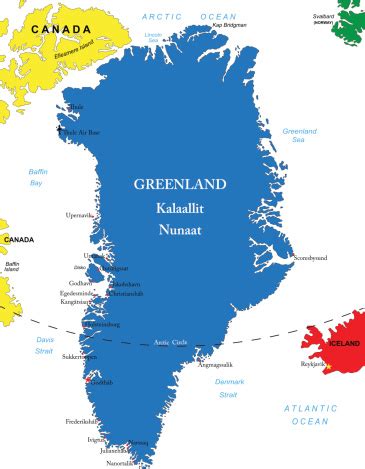 Ilustración de Mapa De Groenlandia y más Vectores Libres de Derechos de ...