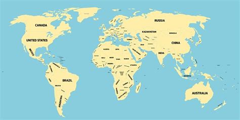 Ilustración de Mapa Político Del Mundo y más Vectores ...