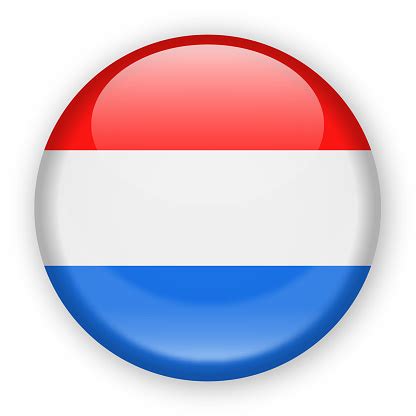 Ilustración de Países Bajos Bandera Vector Icono Redondo y más Vectores ...