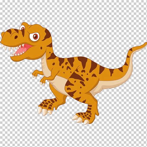 Ilustración de personaje de t rex marrón, ilustración de dinosaurio de ...