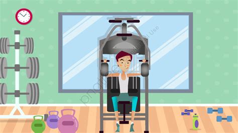 Ilustración De Vector Personaje Dibujos Animados Gimnasio, Fitness ...