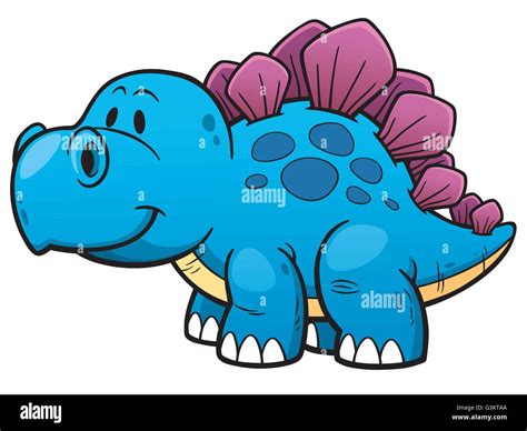 Ilustración vectorial de dibujos animados dinosaurios Imagen Vector de ...