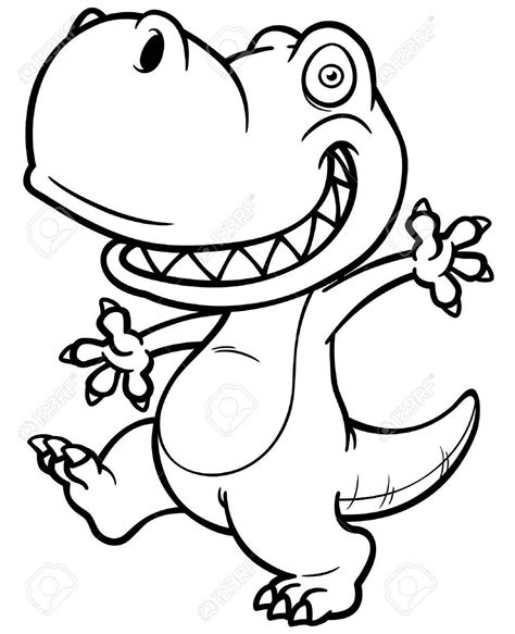 Ilustración vectorial de dinosaurio de la historieta ...