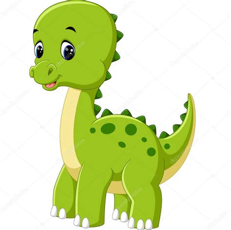 Ilustración vectorial de la caricatura del dinosaurio — Vector de stock ...